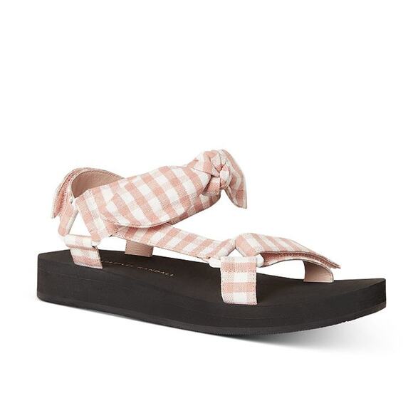 Loeffler Randall Shoes - Loeffler Randall Gingham Pink Maisie Platform Sandals Size 6.5